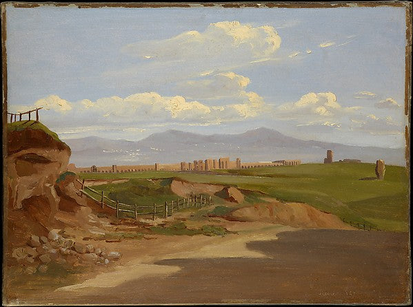 Ernest-Joachim Dumax:View in the Roman Campagna 1847-16x12"(A3) Poster