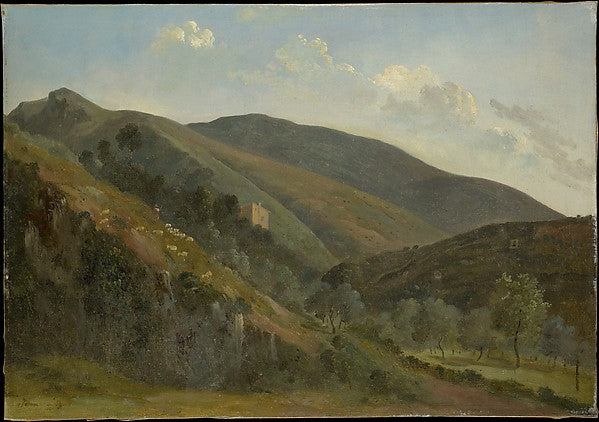 Léon Fleury:Hilly Landscape with Sheep 1827–29-16x12"(A3) Poster