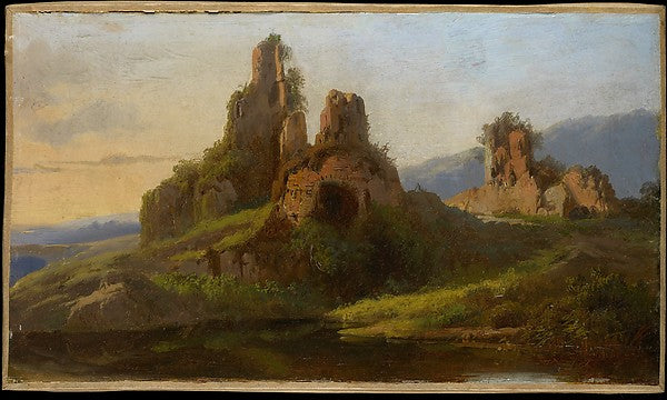 André Giroux:Ruins in the Roman Campagna late 1820s-16x12"(A3) Poster