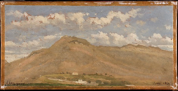 Henri-Joseph Harpignies:Landscape near Rome 1851-16x12"(A3) Poster