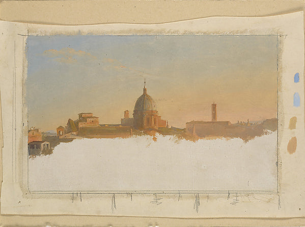 Joséphine Sarazin de Belmont:View of an Italian City -16x12"(A3) Poster
