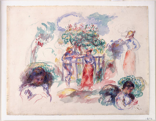 Auguste Renoir:Figures under a Tree 1880–82-16x12"(A3) Poster