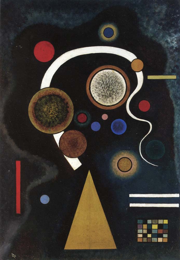Capricious Line - 1924 by Wassily Kandinsky, 16x12"(A3) Poster Print