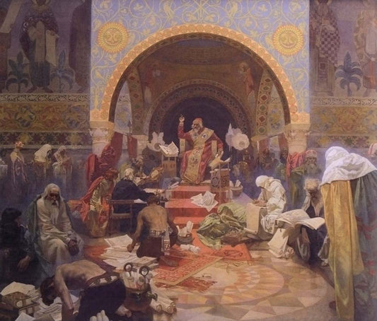 Car Simeon Bulharsky - Alfons Mucha vintage artwork by Alphonse Mucha, 16x12" (A3 size) poster print