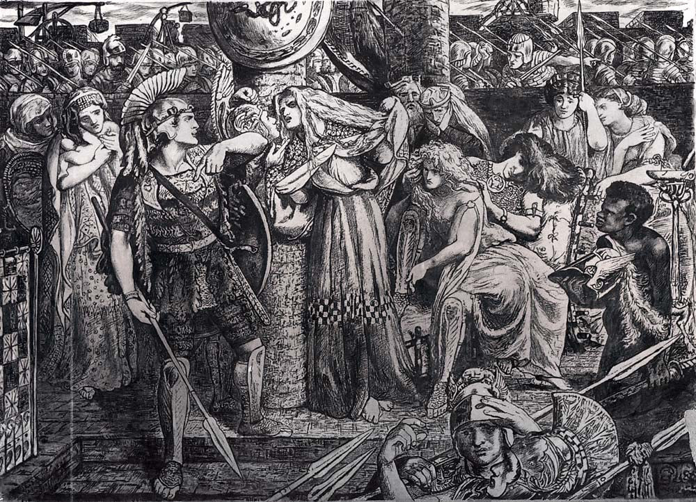 Cassandra, 1861 by Dante Gabriel Rossetti, English Pre-Raphaelite Painter,12x8"(A4) Poster Print