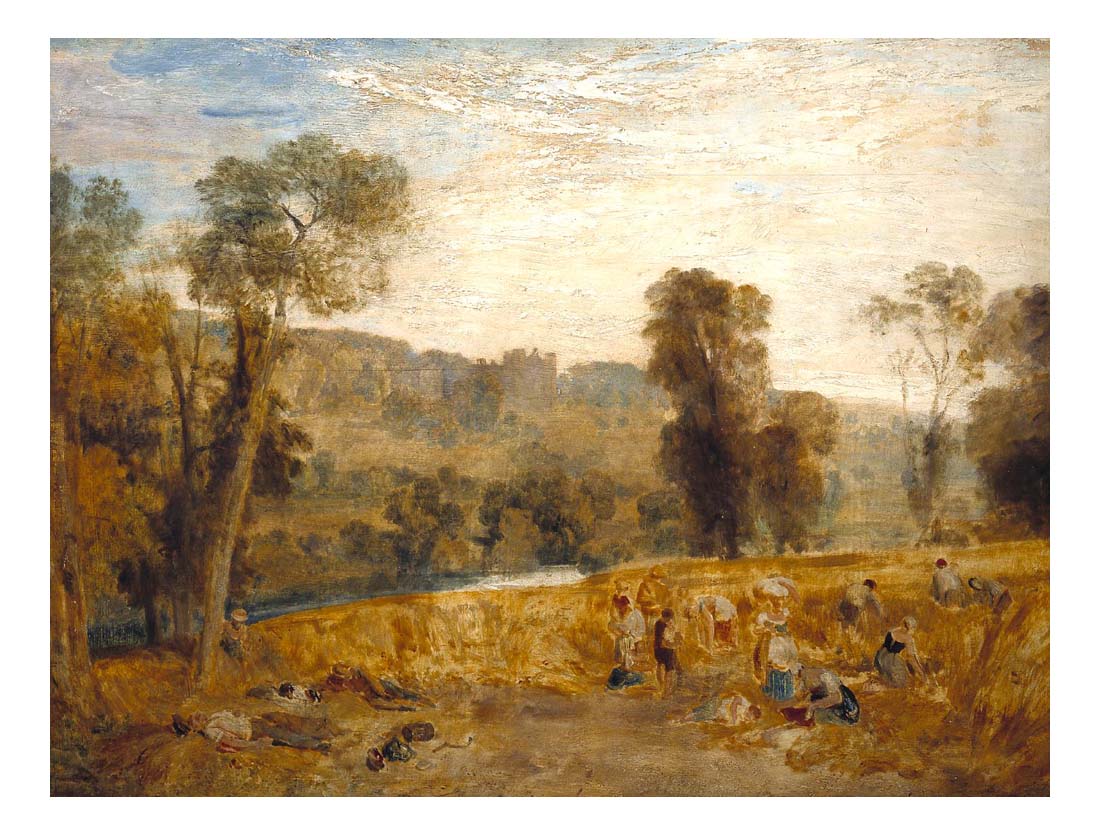 Cassiobury Park, Reaping, 1807 by John Mallord William Turner RA, 12x8"(A4) Poster