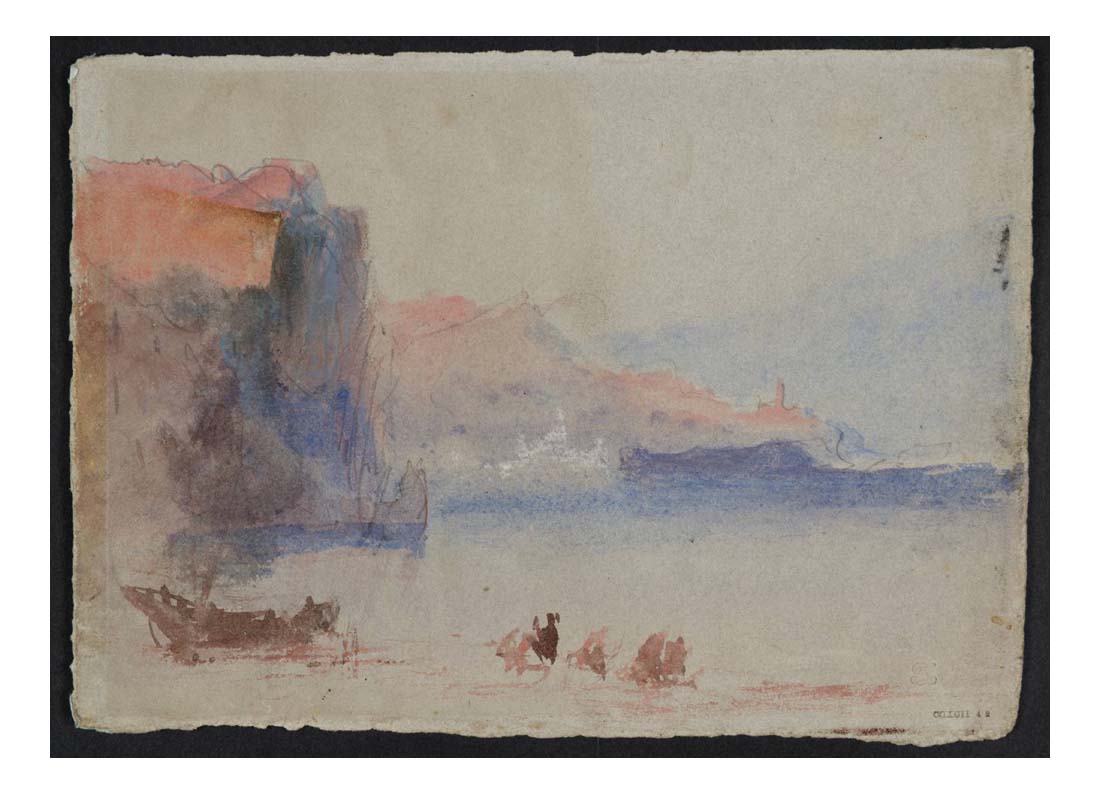 Castle on Rock by the Coast, 1834 by John Mallord William Turner RA, 12x8"(A4) Poster