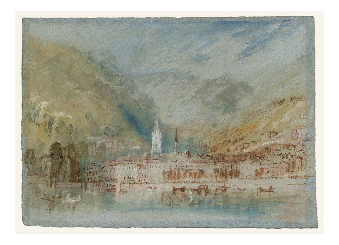 Caudebec-en-Caux from the River, 1832 by John Mallord William Turner RA, 12x8"(A4) Poster