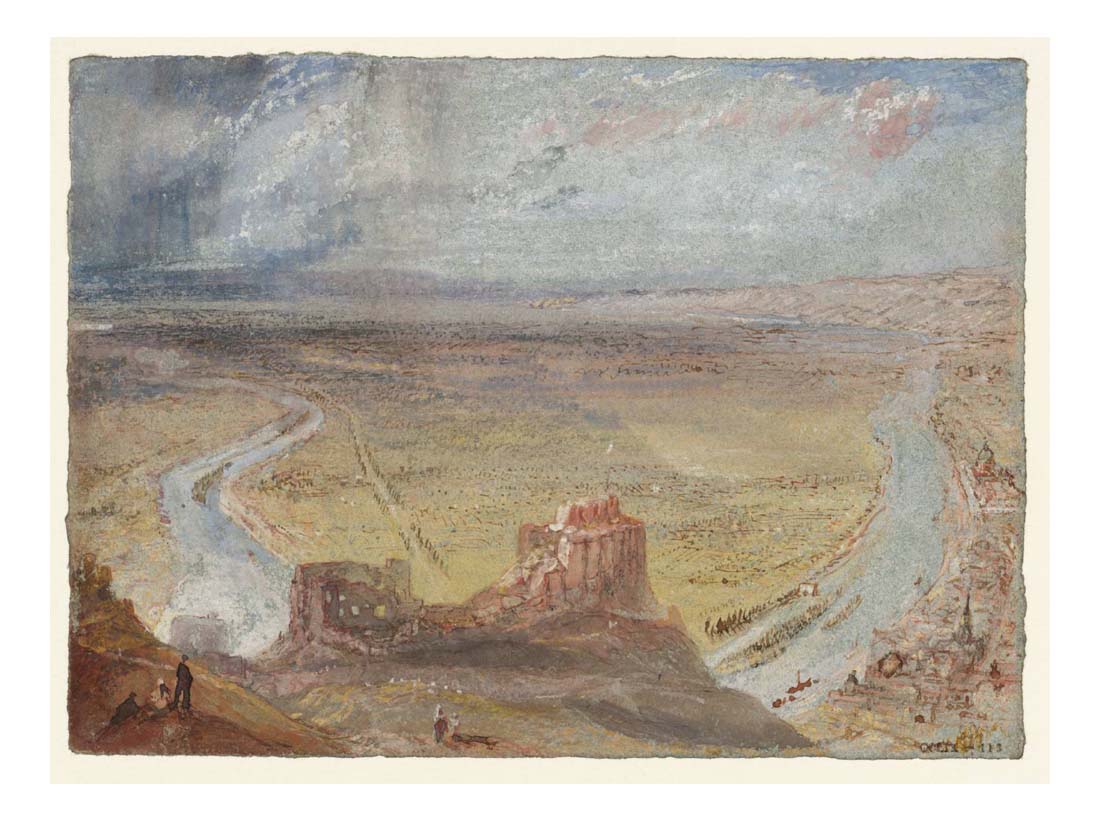 Chateau Gaillard from the East, 1833 by John Mallord William Turner RA, 12x8"(A4) Poster