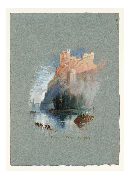 Chateau Gaillard from the South (Vignette), 1833 by John Mallord William Turner RA, 12x8"(A4) Poster