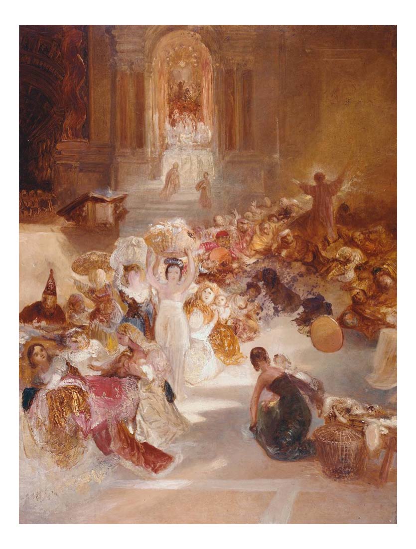 Christ Driving the Traders from the Temple, 1832 by John Mallord William Turner RA, 12x8"(A4) Poster
