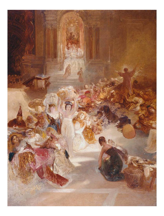 Christ Driving the Traders from the Temple, 1832 by John Mallord William Turner RA, 12x8"(A4) Poster