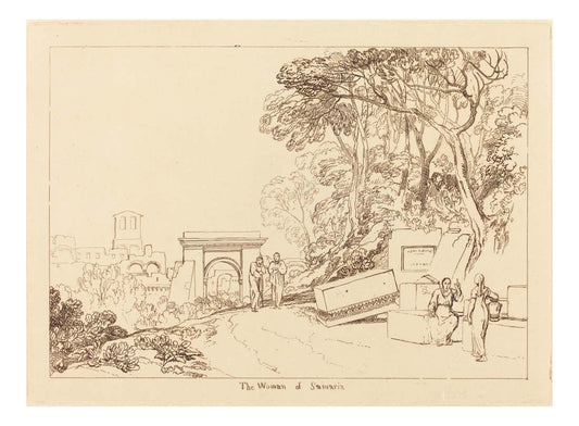Christ and the Woman of Samaria, 1819 by John Mallord William Turner RA, 12x8"(A4) Poster