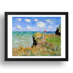 Claude Monet Clifftop Walk at Pourville,  vintage art, A3 (16x12") Poster Print