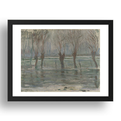 Claude Oscar Monet: Flood Waters, Poster in 17x13"(A3) Frame