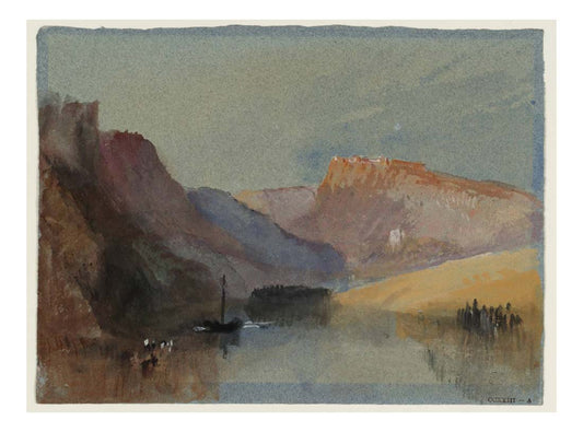 Cliffs and Cornfields by the Meuse with Poilvache in the Distance, 1839 by John Mallord William Turner RA, 12x8"(A4) Poster