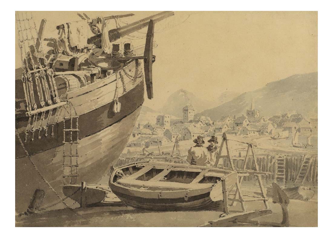 Coast Scene, with Boat in the Foreground - near Dover, 1794 by John Mallord William Turner RA