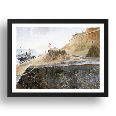 Coastal Defences 1, 1940 by Eric Ravilious, 17x13" Frame