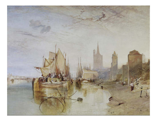 Cologne - The Arrival of a Packet-Boat, Evening, 1826 by John Mallord William Turner RA, 12x8"(A4) Poster