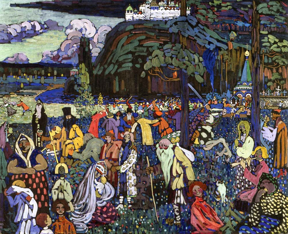 Colorful Life - 1907 by Wassily Kandinsky, 12x8"(A4) Poster Print