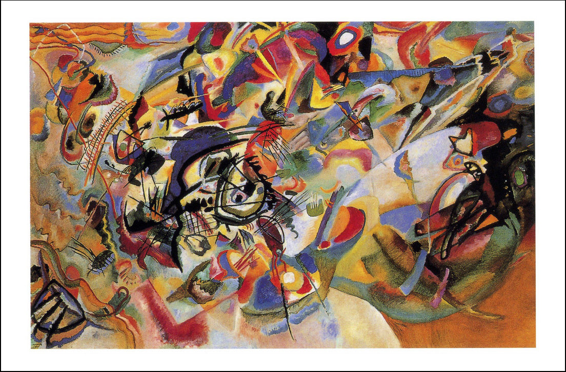 Composition VII (1913)-38 by Wassily Kandinsky, 16x12"(A3) Poster Print