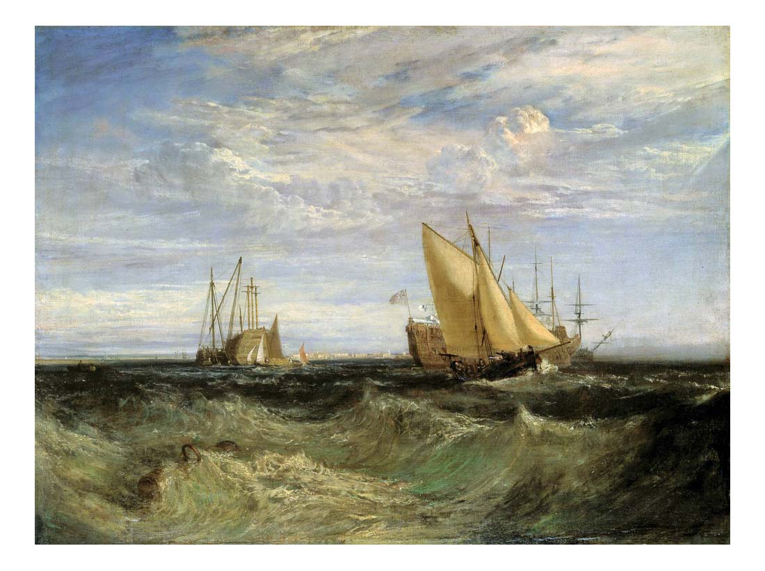 Confluence of the Thames and the Medway, 1808 by John Mallord William Turner RA, 12x8"(A4) Poster