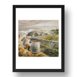 Convoy Passing an Island by Eric Ravilious, 17x13" Frame