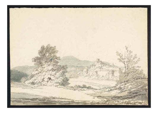 Conwy, North Wales, from the East, with Allt-Wen in the Distance, 1796 by John Mallord William Turner RA, 12x8"(A4) Poster