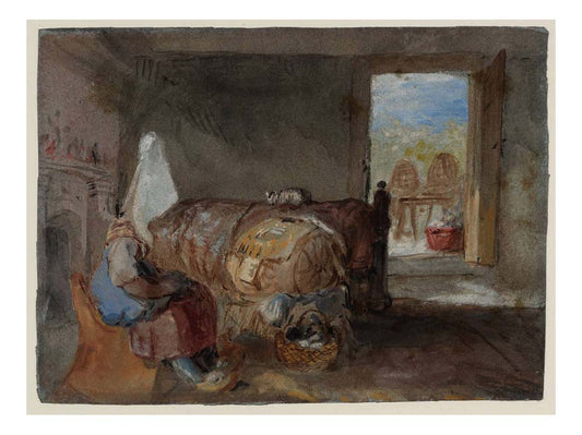 Cottage Interior, Normandy, 1830 by John Mallord William Turner RA, 12x8"(A4) Poster