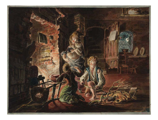 Cottage Interior by Firelight, 1790-91 by John Mallord William Turner RA