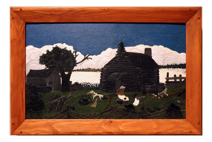 Cotton, Landscape by Horace Pippin, Classic African American artwork, 16x12