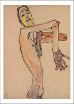 Courtauld Schiele 2-Nude_with_crossed_arms by Egon Schiele, 12x8" (A4) Poster Print