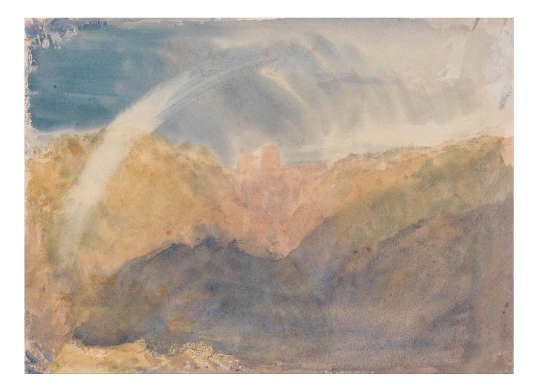 Crichton Castle (Mountainous Landscape with a Rainbow), 1818 by John Mallord William Turner RA, 12x8"(A4) Poster
