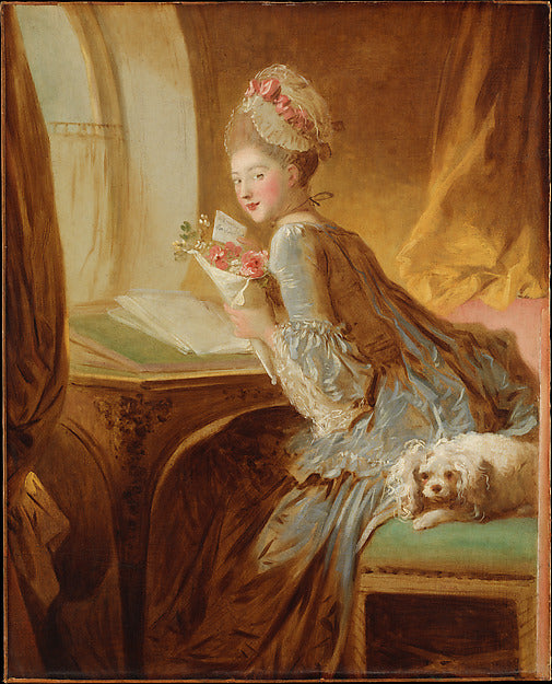 Jean Honoré Fragonard:The Love Letter early 1770s-16x12"(A3) Poster