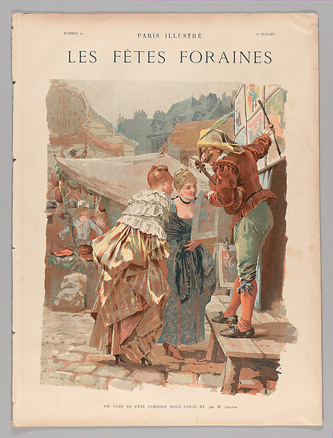 :Paris illustré "Les fêtes foraines" 1884-16x12"(A3) Poster