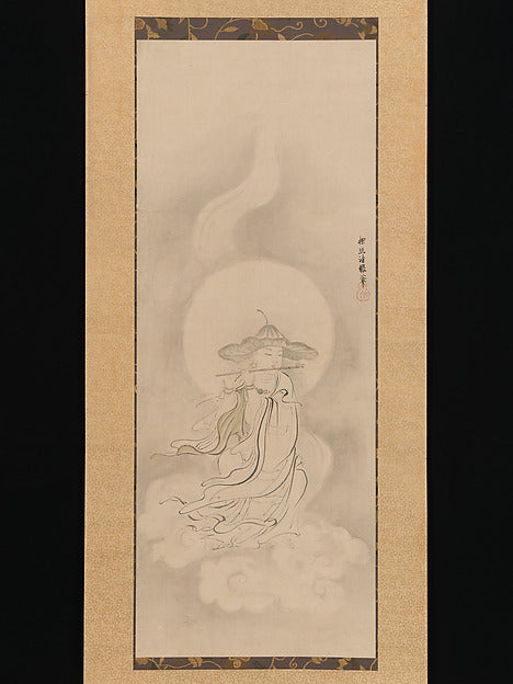 ,Jiz? Bosatsu Playing a Flute mid- 17th cent-Kano Tan'y?,16x12"(A3) Poster