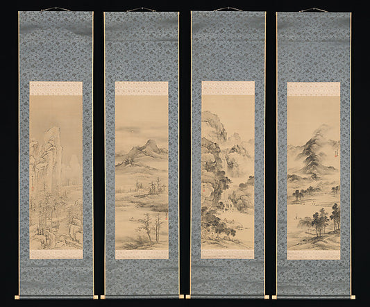 ,Landscapes of the Four Seasons 1848-Yamamoto Baiitsu,16x12"(A3) Poster