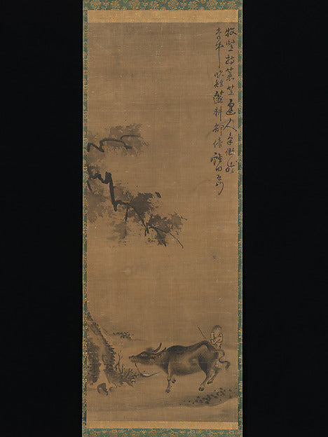Ox and Herdsman late 13th cent-Unidentified Artist,  Poster Print