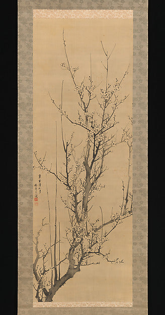 Plum Blossoms dated 1851-Yamamoto Baiitsu,16x12"(A3)Poster