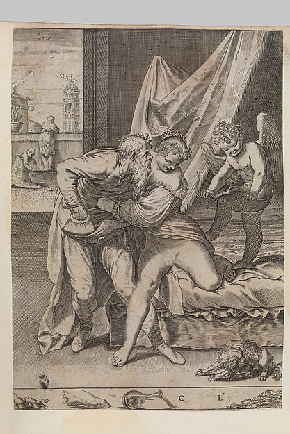 Ogni cosa vince l'oro c1590–95-Agostino Carracci,  Poster Print Wall Art