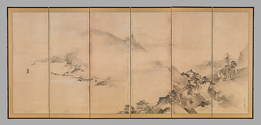 ,Landscapes of the Four Seasons 1630s-Kano Tan'y?,16x12"(A3) Poster