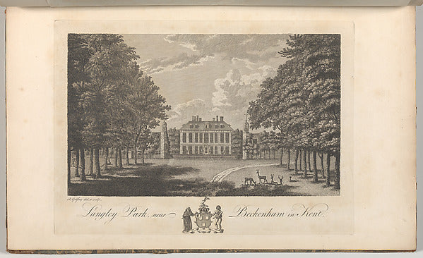 Drawn and etched by Richard Bernard Godfrey:Langley Park nea-16x12"(A3) Poster