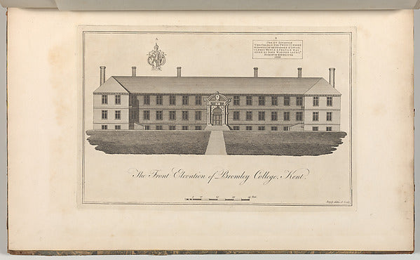 Drawn and etched by John Bayly:The Front Elevation of Bromle-16x12"(A3) Poster