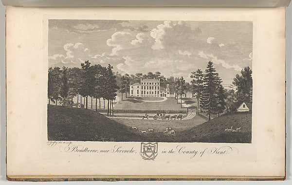 Drawn and etched by Richard Bernard Godfrey:Bradborne near S-16x12"(A3) Poster