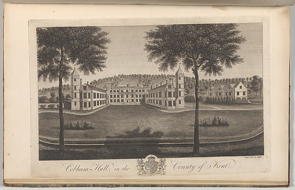 Drawn and etched by John Bayly:Cobham Hall in the County of -16x12"(A3) Poster