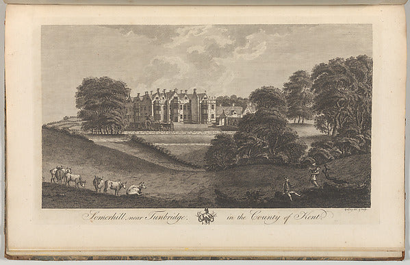 Drawn and etched by Richard Bernard Godfrey:Tunbridge Castle-16x12"(A3) Poster