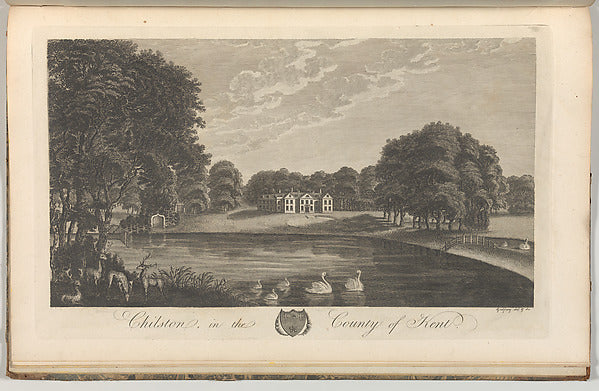 Drawn and etched by Richard Bernard Godfrey:Somerhill near T-16x12"(A3) Poster