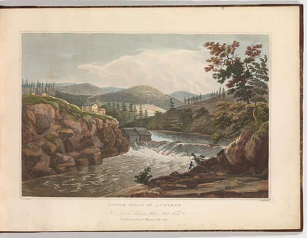 after William Guy Wall ):Little Falls at Luzerne 1822–23-16x12"(A3) Poster