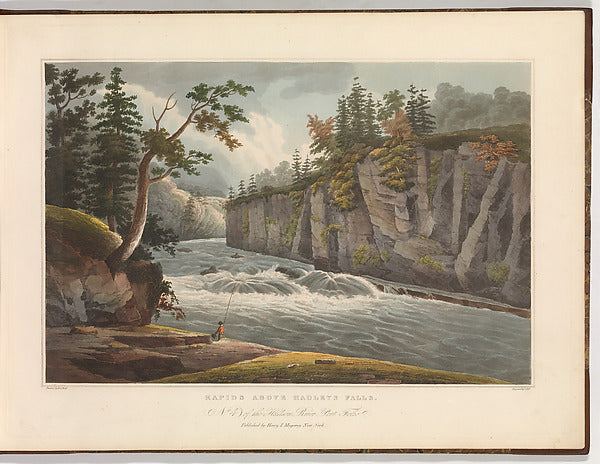 after William Guy Wall ):Rapids Above Hadley's Falls 1822–23-16x12"(A3) Poster
