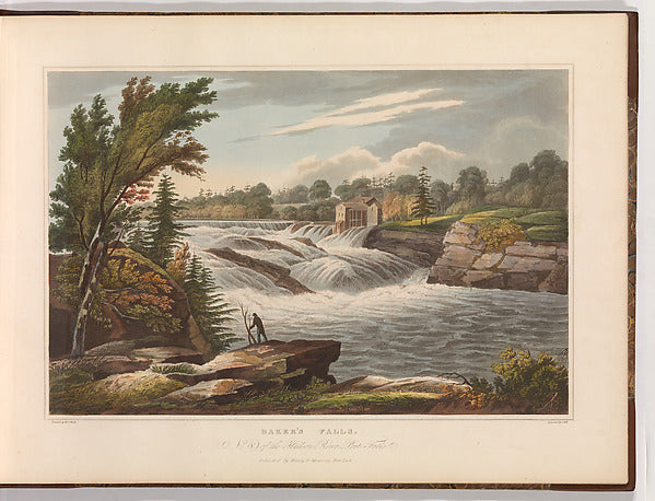 after William Guy Wall ):Baker's Falls 1823–24-16x12"(A3) Poster